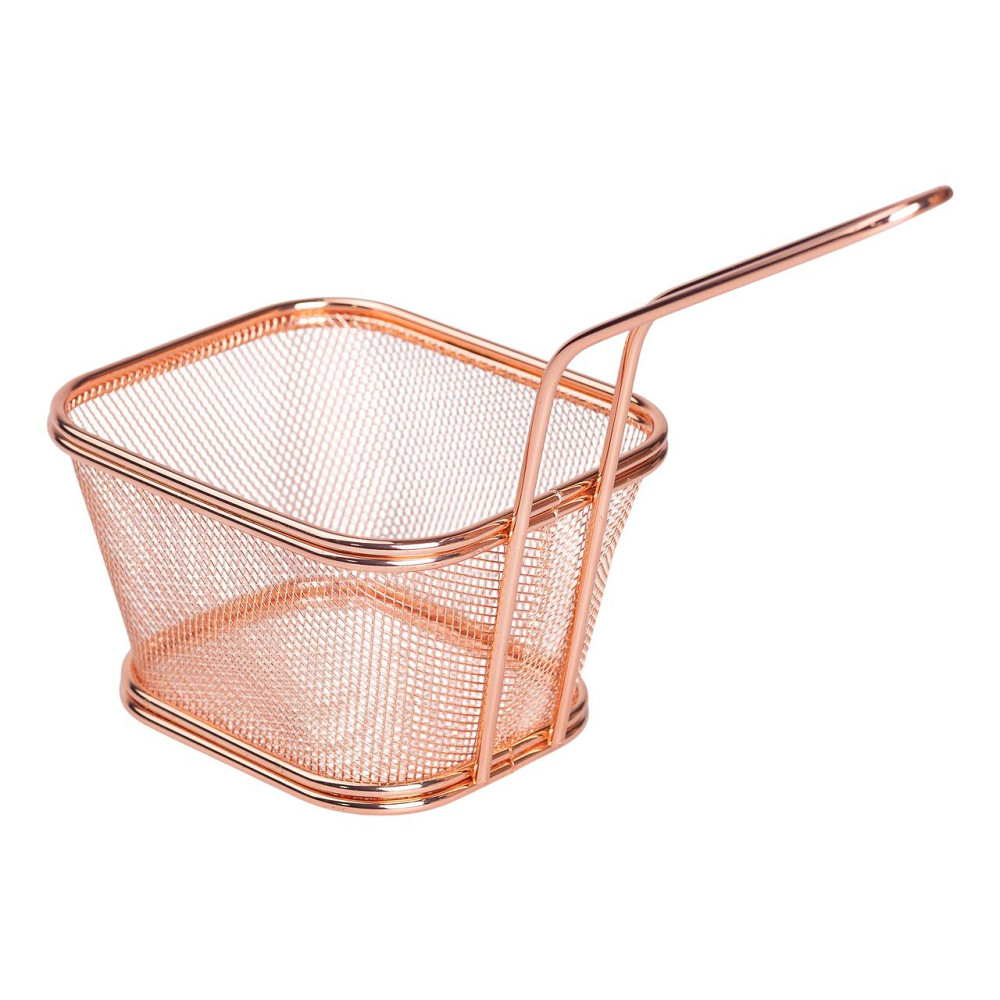 Кошик сервірувальний для картоплі фрі та снеків 13×11×7 см Рожеве золото HP-19-4-L-R Коломия - фото 3