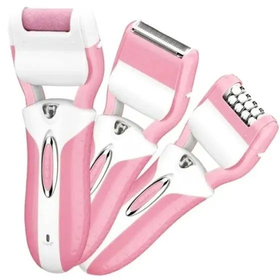 Епілятор GEMEI GM-3052 3в1 акумуляторний з бритвою та пемзою, 2 швидкості, 32 пінцети Одеса