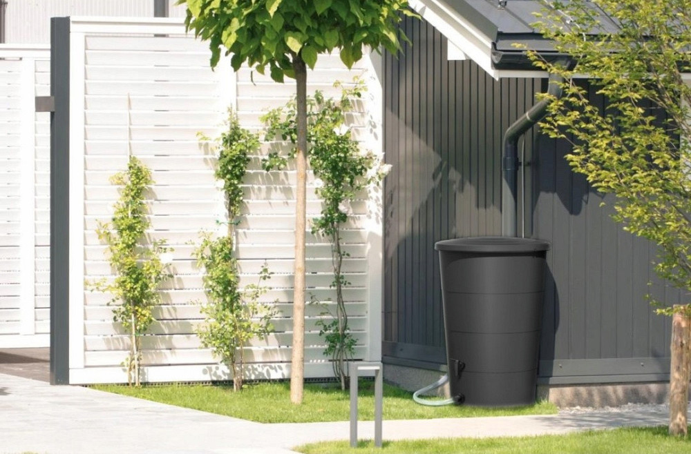 Ємність для збору дощової води Prosperplast Smooth, антрацит, 200 л Київ - фото 4