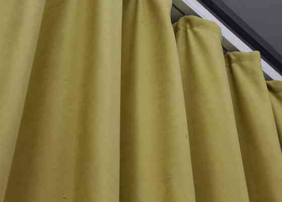 Комплект готовых штор VR-Textil Нубук однотонный № 1520ш Светло-золотистый 150х290 см 2 шт (33-0401) Киев