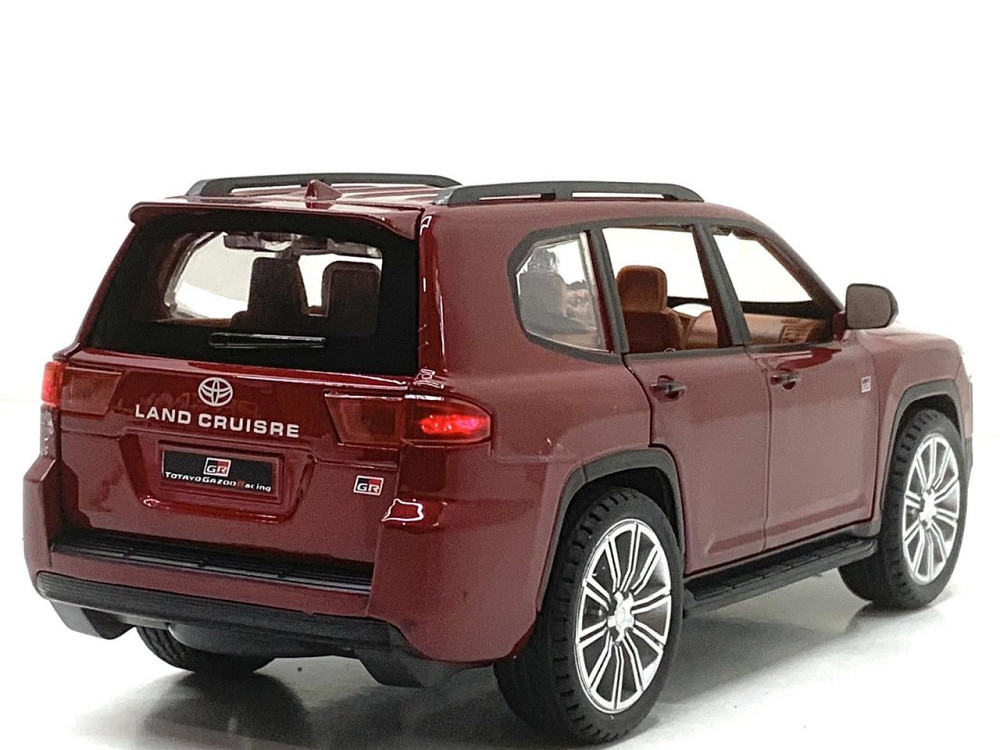 Машина Автосвіт Toyota Land Cruiser інерційна відчиняються двері капот багажник 20 см 1:24 Бордова (AP-2034) Чернігів - фото 4