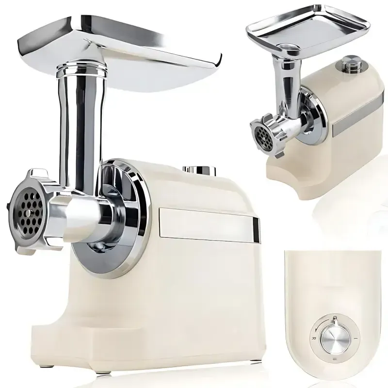 Domotec Белая Мясорубка Rainberg RB-2270 3800Вт с реверсом и насадками для шинковки и колбас Коломия - фото 1