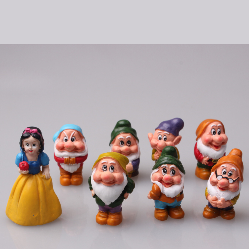 Набор фигурок Белоснежка и семь гномов из полистоуна. Для флорариума, кашпо, миниатюры, поделок. 8 шт Одесса - изображение 4