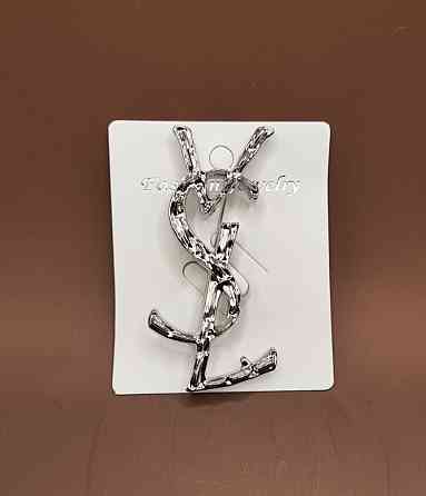 Брошка "Ів Сен Лоран"  Сріблястий (0601) Сміла