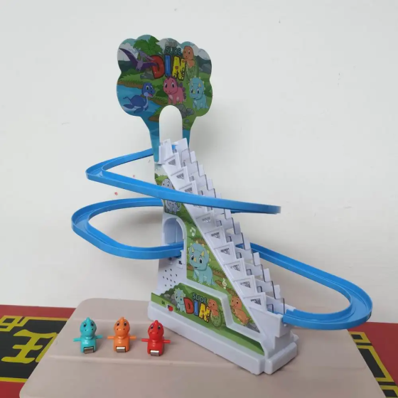 Гра настільна для дітей "Гірка з треком", іграшка для розвитку дитини, від 3 років, фігурки 3шт Dinosaur Кам'янець-Подільський