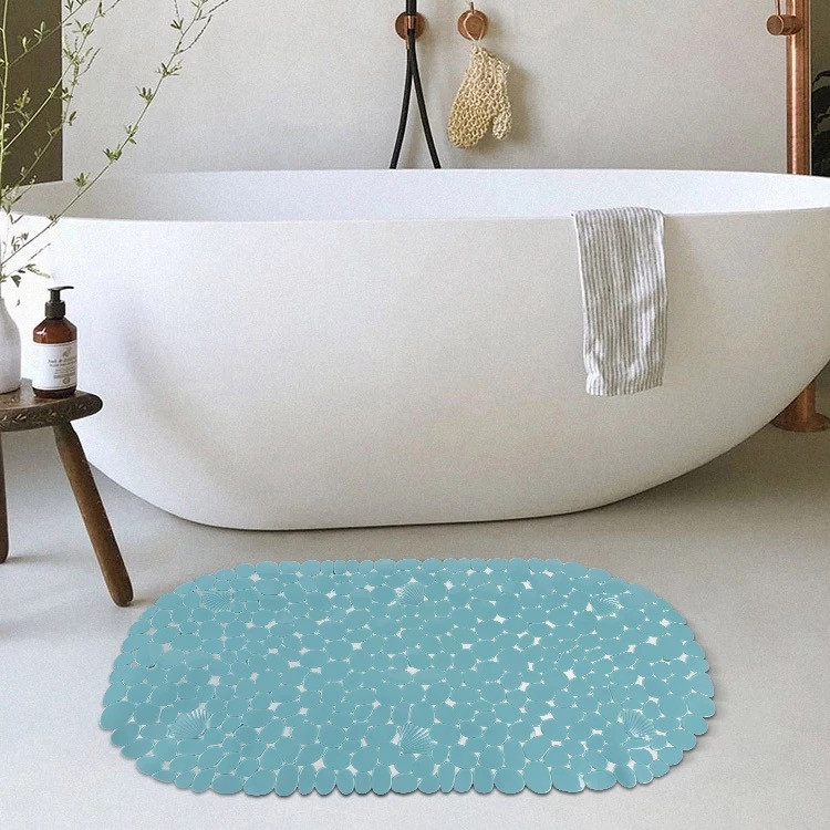Силиконовый коврик для ванны и душа Bathlux овальной формы, нескользящий, люкс качество 69 х 35 см Бирюзовый Каменец-Подольский - изображение 5
