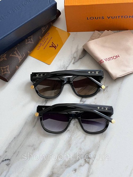 Жіночі сонцезахисні окуляри Lv (1523) black LUX Київ - фото 8