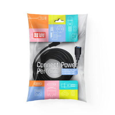 Дата кабель USB 3.0 AM/AF 1.8m black ColorWay (CW-CBUF075-BK) Винница - изображение 5
