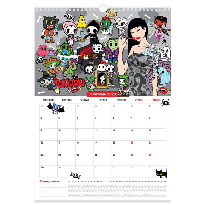 Календар Kite планер настінний tokidoki на 2023-2024 рік (TK23-440-2) Вінниця - фото 11