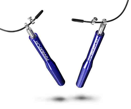 Скакалка швидкісна на підшипниках алюмінієва PowerPlay 4207 Elite Jump Rope Синя (3m.) Київ