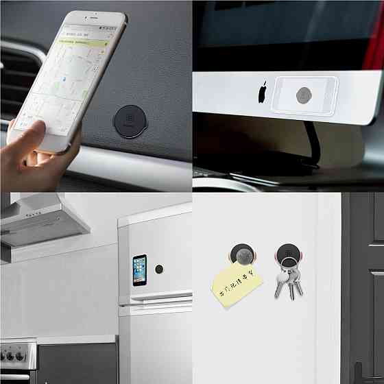 Магнитный держатель для телефона плоский на клее Baseus Small Ears SUER-C01 Киев