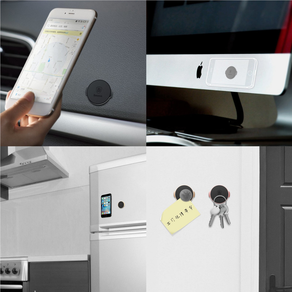 Магнитный держатель для телефона плоский на клее Baseus Small Ears SUER-C01 Киев - изображение 3