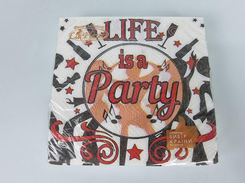 Бумажная двухслойная салфетка (ЗЗхЗЗ, 16шт)  La Fleur 