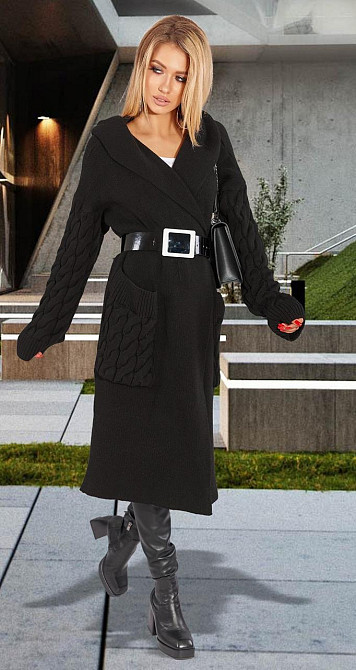 Теплий кардиган з капюшоном (42-46) Київ - фото 2