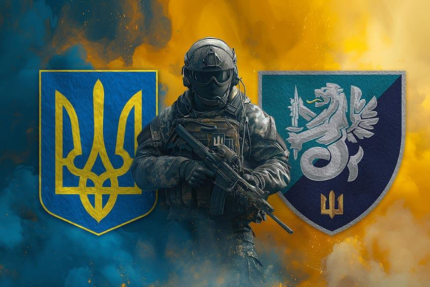 Прапор Воїн 37 ОБрМП з Гербом України 600х900 мм Запоріжжя - фото 1