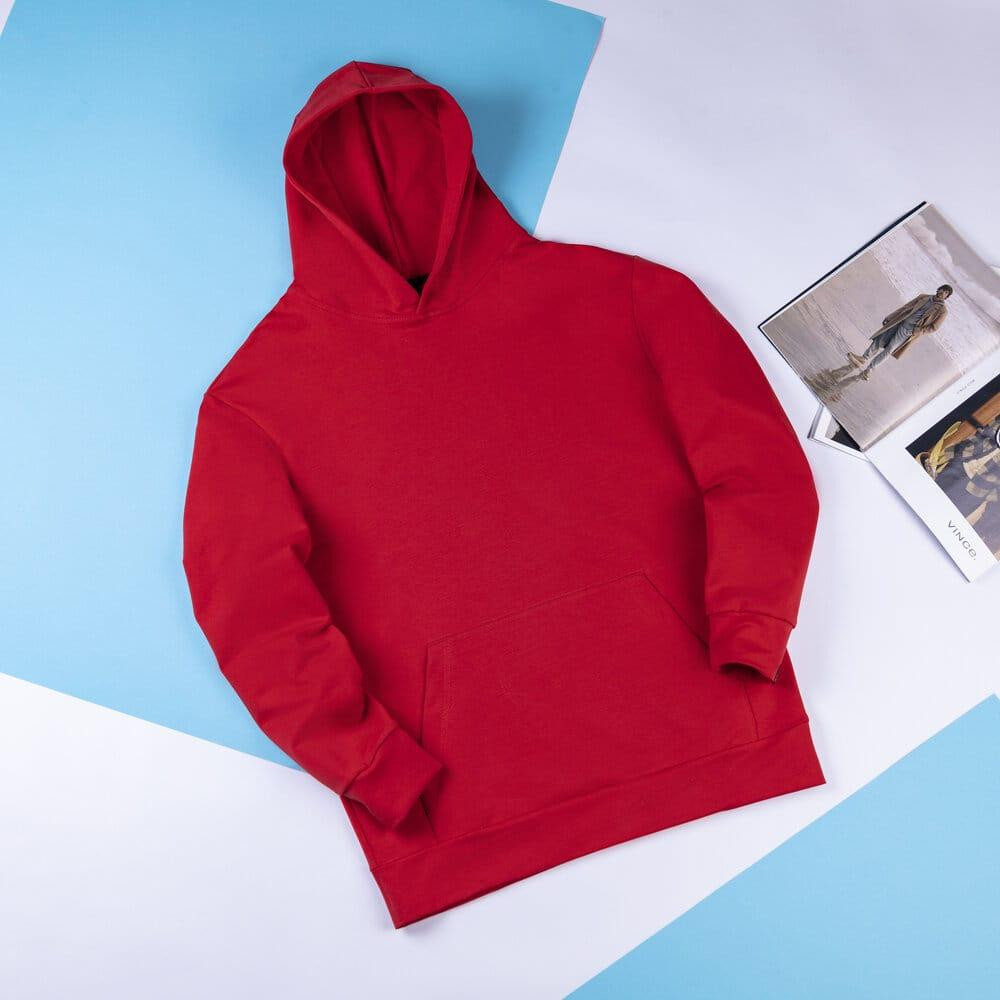 Чоловіче демісезонне худі з капюшоном червоне Pobedov 001 Київ - фото 2