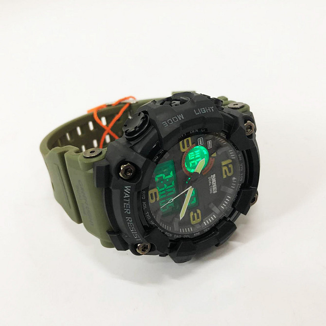 Найкращий тактичний годинник SKMEI 1520AG ARMY GREEN, Годинники військові з WL-850 офіційною гарантією Київ - фото 3