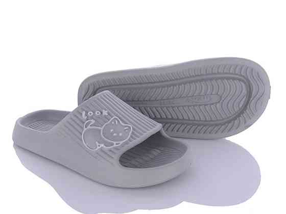Жіночі шльопанці пінка foam сіре кошеня Одеса