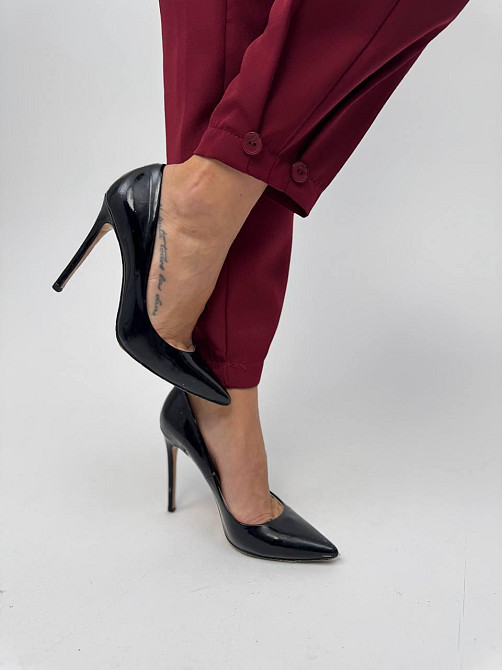 Женский базовый брючный костюм: укороченный пиджак и брюки креп-костюмка + подкладка Марсал, 46/48 Одесса - изображение 10