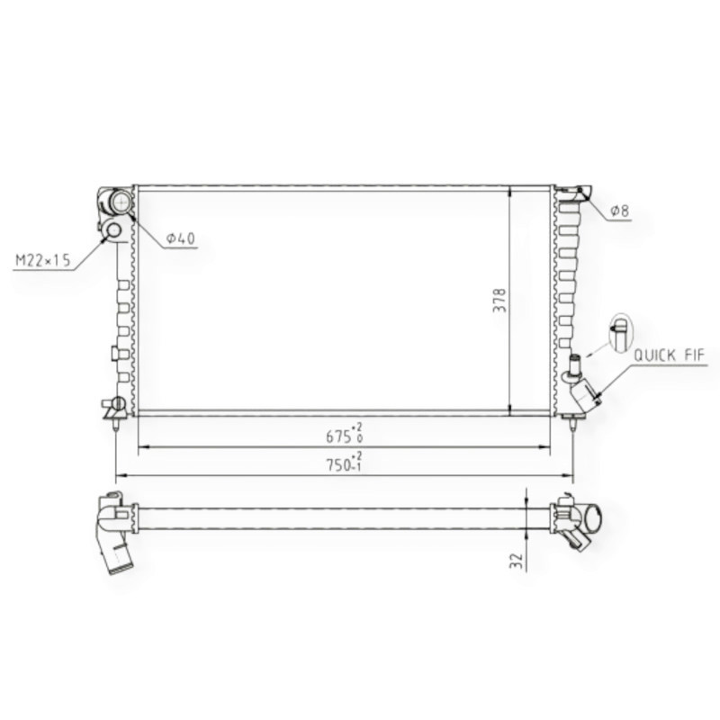 Радиатор двигателя Citroen Berlingo-Peugeot Partner 1.9D, 2.0HDI 96- охлаждения Мукачево - изображение 1
