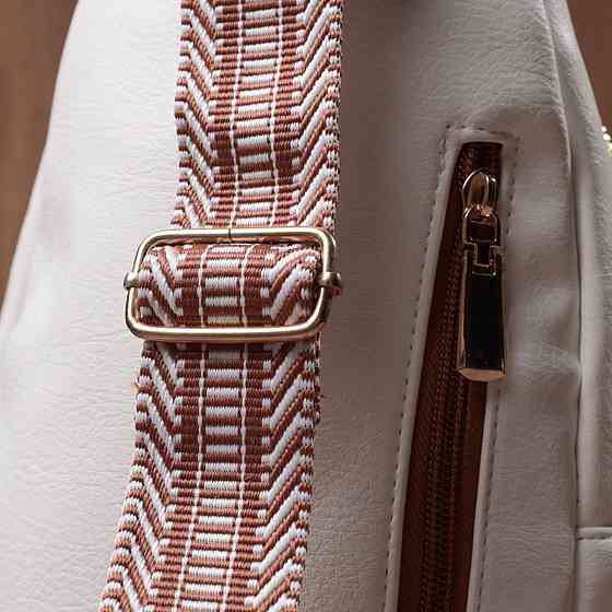 Стильна сумка жіноча з однією лямкою через плече з екошкіри Vintage 22757 Білий Київ