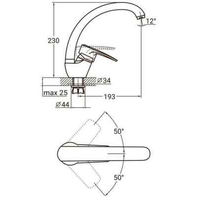 Смеситель AQUATICA ML-4B141C Винница