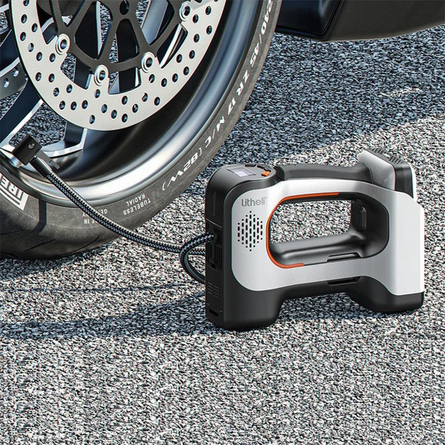 Аккумуляторный компрессор с фонарем Litheli питание от павербанка УМБ Litheli Power Bank 20000 мАч 45Вт RM-91 Ивано-Франковск - изображение 5