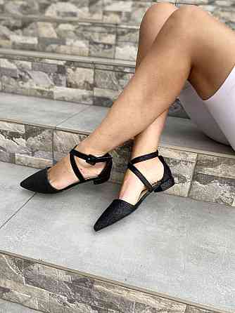 Seastar Балетки жіночі SEASTAR LL-215 чорні (весна-літо, еко-шкіра з напиленням) (3193) Коломыя
