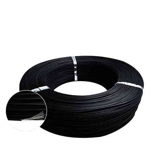 Медный гибкий провод 12AWG 4.5 мм 600В 100 м в силиконовой изоляции, черный Киев