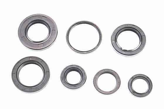 Сальники к-кт 7шт (17x25x5; 17x27x6; 21x28x4; 24x43x6; 25x37x7; 27x40x6; 34x39x3) двигуна, Suzuki AD50 Київ