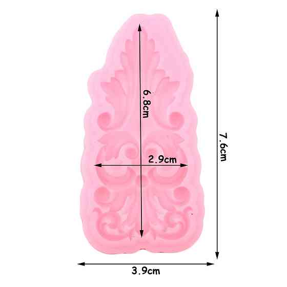 Молд силіконовий Абстракція 76 на 39 мм рожевий Київ