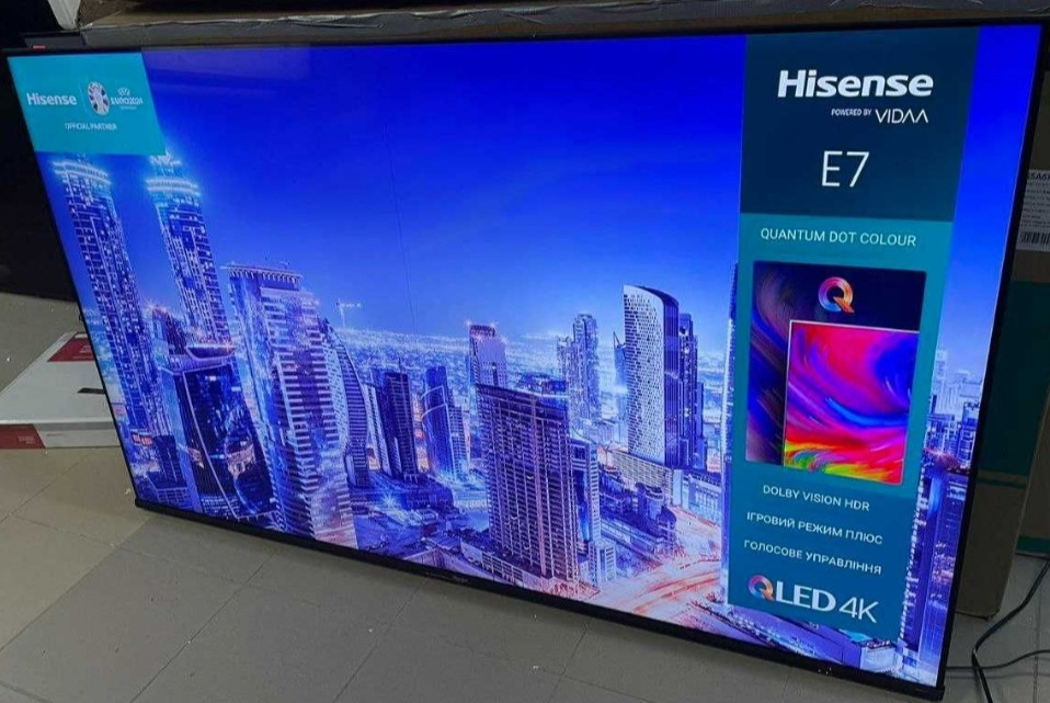 Телевізор Безрамний: 65" (2023) 4K QLED Smart HISENSE 65E77KQ. Харків - фото 2
