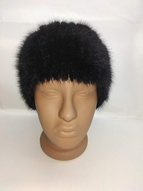 Норковая повязка на голову женская Шоколадный Харьков - изображение 2