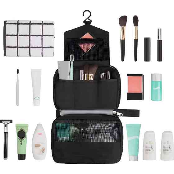 Органайзер с подвесным крючком дорожный для ванной, черный Каменец-Подольский