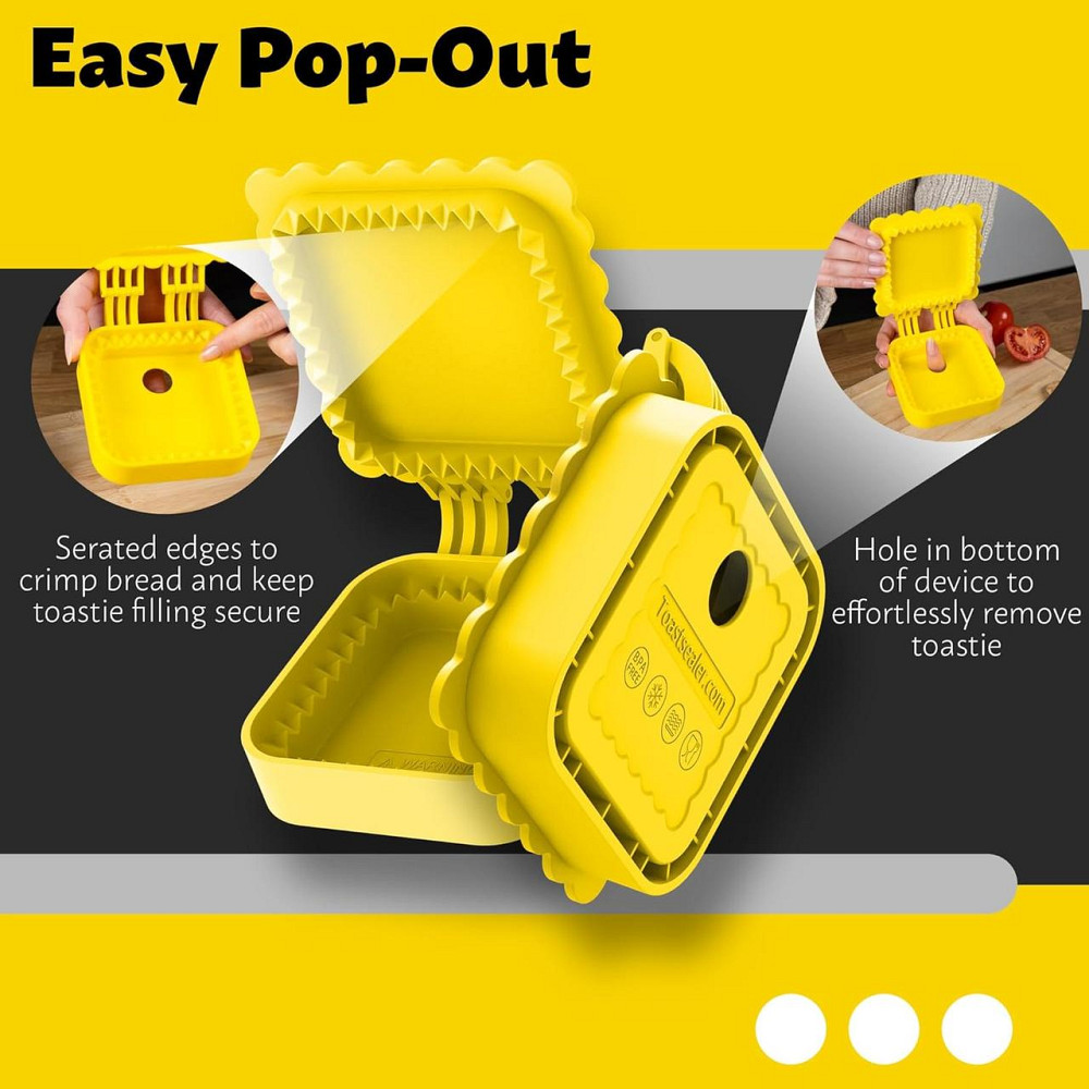 Форма для сендвічів Toastie Maker Modish Ware, запаювач тостів для тонкого хліба, BPA Free, для тостера, духовки, аерофритюрниці Київ - фото 13
