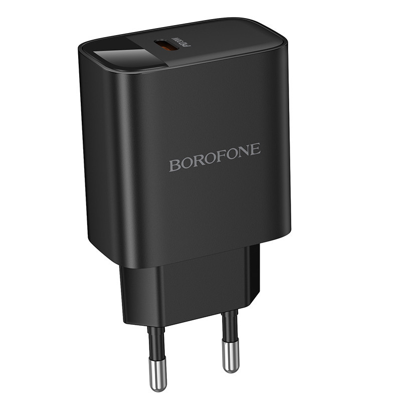 Сетевое зарядное устройство BOROFONE BA97A Ilustre single-port PD30W charger with digital display (EU) Black Одесса - изображение 5