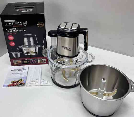 ПОТУЖНИЙ! Кухонний комбайн 3000 Вт, подрібнювач, м'ясорубка, блендер. Київ