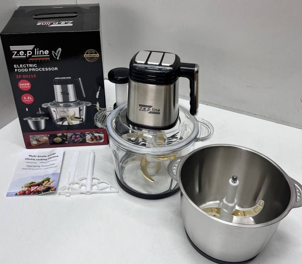 ПОТУЖНИЙ! Кухонний комбайн 3000 Вт, подрібнювач, м'ясорубка, блендер. Київ - фото 3