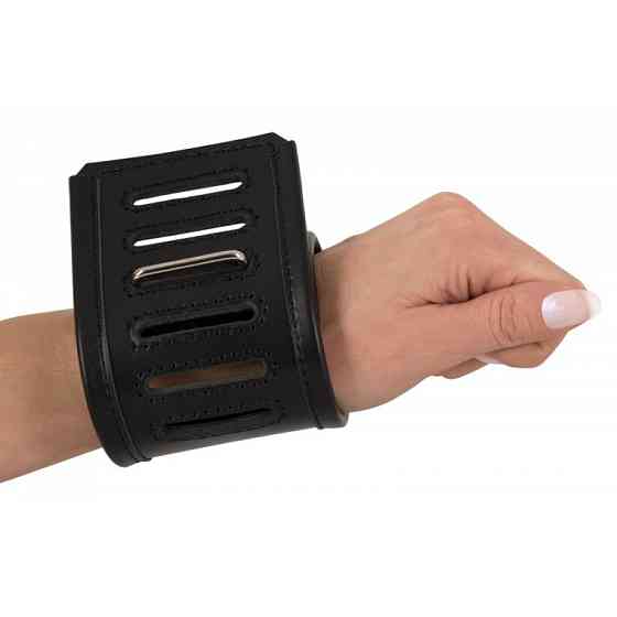 Мужские наручники кожаные ZADO Fetish Leather Wrist Restraints черные, S-L Sex Aura Киев