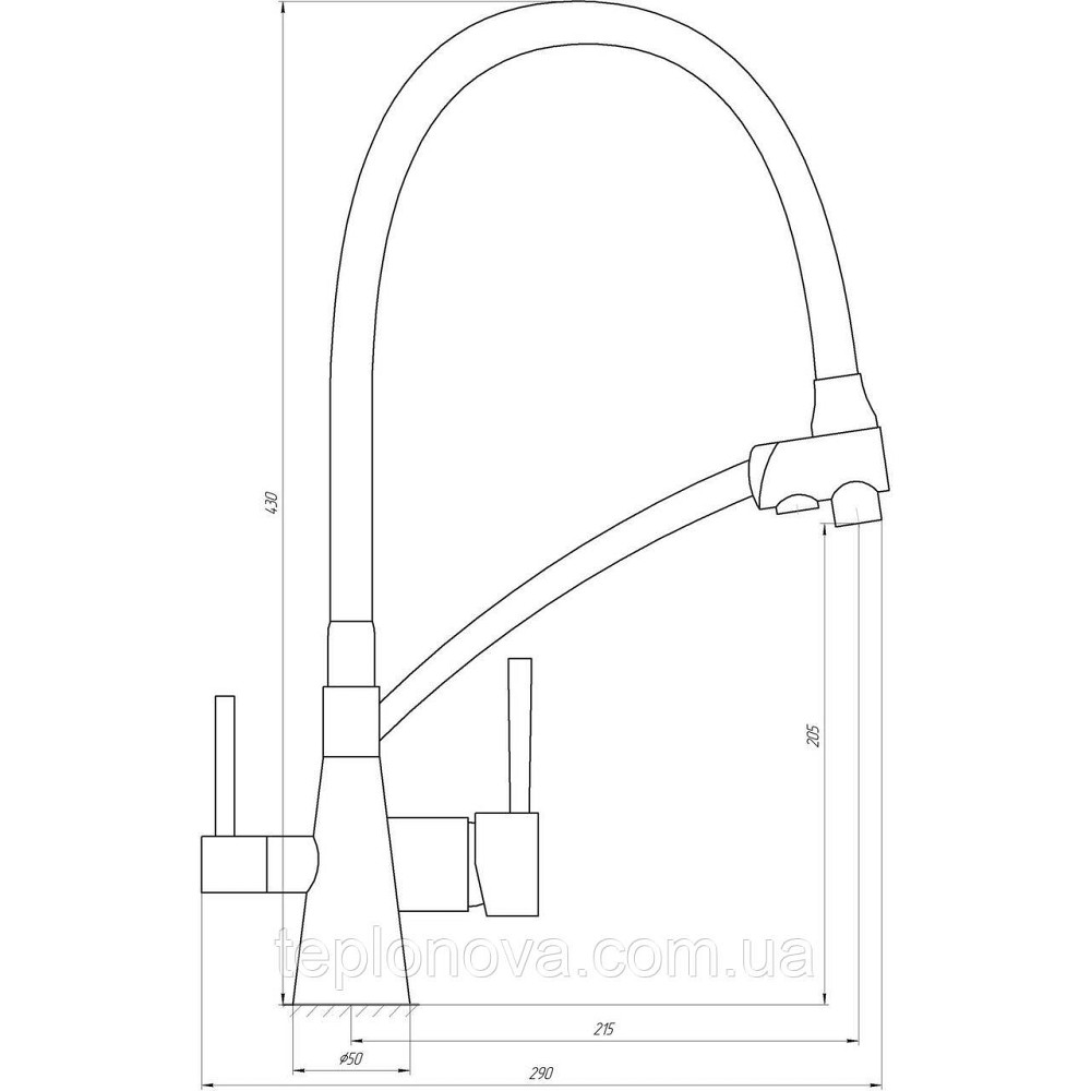 Смеситель для кухни под осмос Globus Lux LAZER GLLR-0700-8-STSTEEL Черновцы - изображение 4