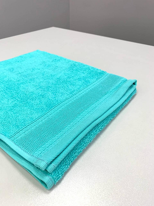 Рушник махровий Ideal Textile з бордюром однотонний 360 г/м2 50х80 см (56860711) Бірюзовий Чернівці - фото 3