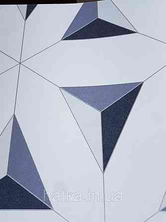Шпалери флізелінові Decoprint Elisir EL21074 геометричні фігури 3д чорні сірі бежеві на білому тлі Київ