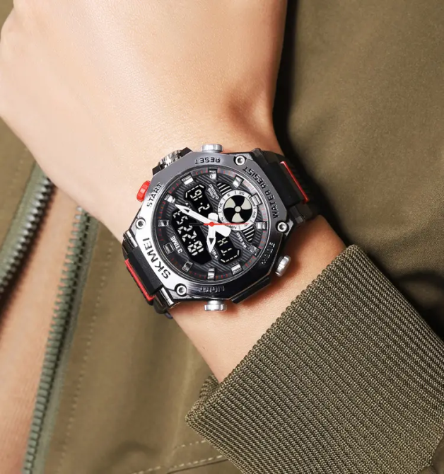 Годинник чоловічий спортивний наручний Skmei 2223 Чорний зі сріблястим Вінниця - фото 9