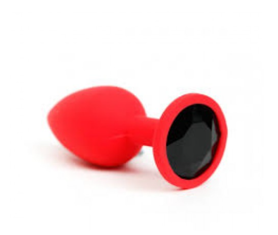 Анальная пробка, Red Silicone, Black Dimond M Sex Aura Киев