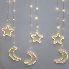 Гирлянда-бахрома (Moons/Stars) Copper Parts 9WW-1 внутренняя, пров.:прозрачный, 2.5м (Белый-теплый)  Киев - изображение 1