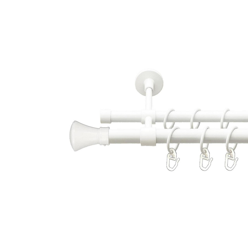 Карниз Orvit Люксор металевий дворядний закритий гладка труба кільце металеве Арктіс 19\16 мм 240 см (00-00027545) Львів - фото 1