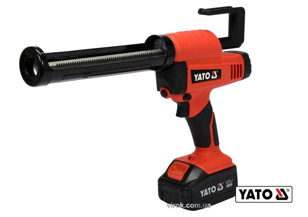 Пістолет для клеїв і герметиків акумул. YATO: Li-Ion 18В, 4Агод, для тюбів l= 225 мм, 0.5-8 мм/с [5] Одесса - изображение 1
