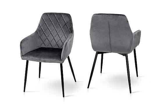 Стілець Томас XS-2836, чорний/велюр сірий Киев