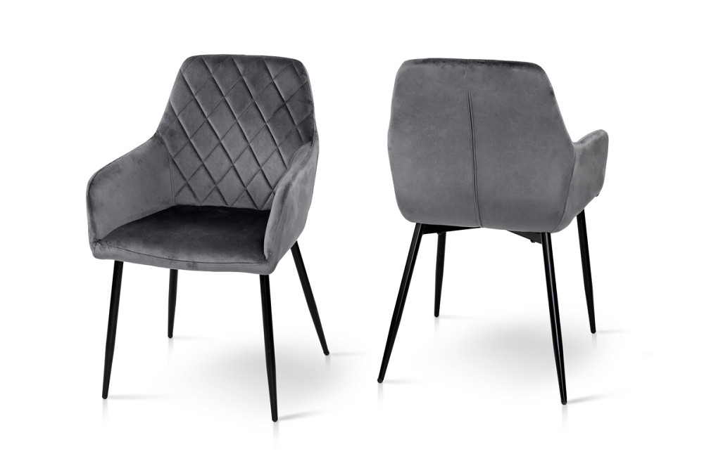 Стілець Томас XS-2836, чорний/велюр сірий Киев - изображение 6