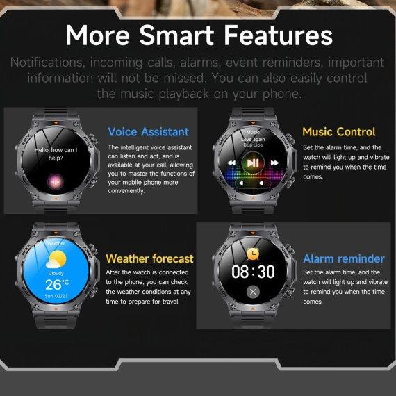 Годинник розумний наручний Smart Mevaden Ultra Steel (2 ремінці) Вінниця - фото 9